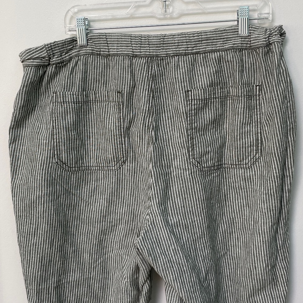 Anthropologie pants Seashore Linen Blend Striped - Picture 8 of 12